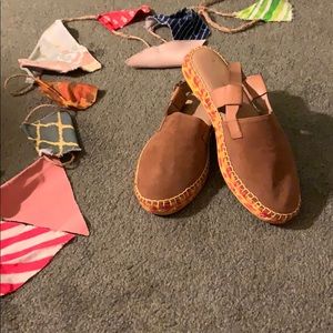 Anthropologie sling back espadrilles